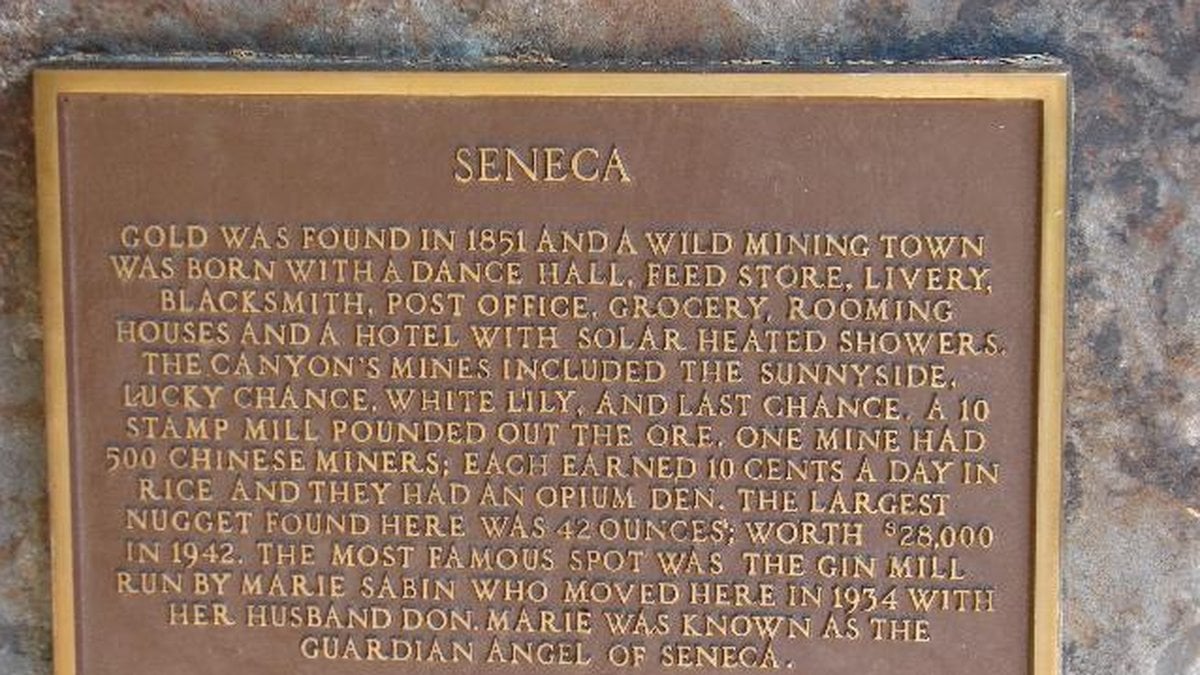 Seneca grundades 1851 efter att man hittat guld i området. 